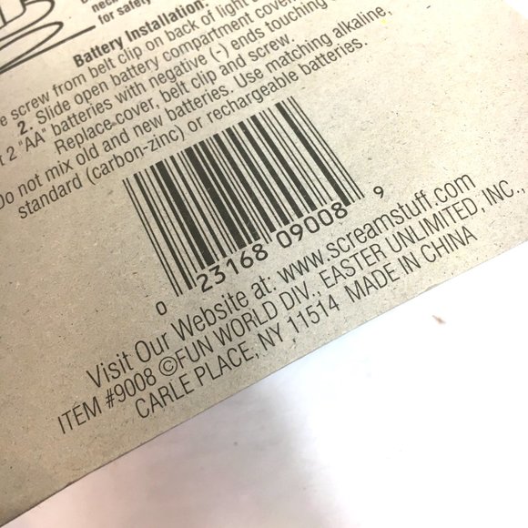 Safety Light Scream Ghost Face  Fun World Easter Unlimited VTG NWT NOS - Picture 11 of 11